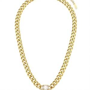 NEW CHANSUTTPEARLS lennox chain necklace in gold